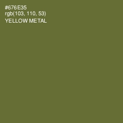 #676E35 - Yellow Metal Color Image